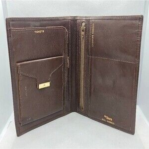 Bosca Slim Bifold Brown Leather Travel Wallet
